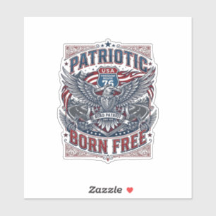 Sticker Gardien de la route en acier patriotique Biker Rou