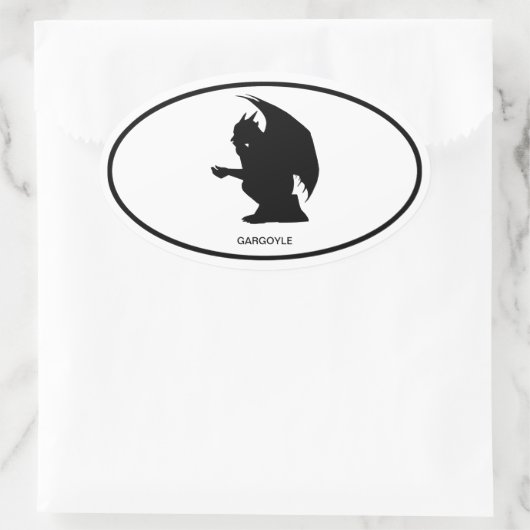 Sticker Gargoyle Oval (Sac)