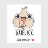 Sticker Garlick Funny Garlic Herb Pun (Feuille)