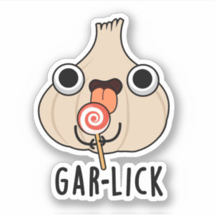 Sticker Garlick Funny Garlic Herb Pun