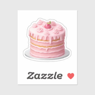 Sticker Gâteau à gouttes rose Emoji