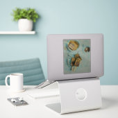 Sticker Gâteau à la crème glacée (Ordinateur portable sur le bureau)