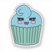 Sticker Gâteau au glaçage bleu impertinent (Devant)