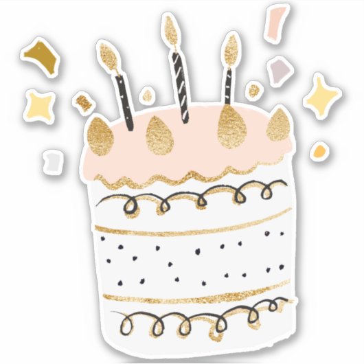 Sticker Gâteau d'anniversaire (Devant)
