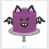 Sticker Gâteau de chauve-souris pourpre (Feuille)