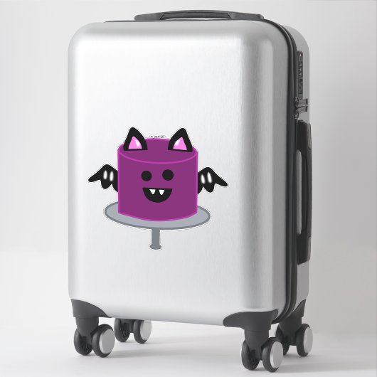 Sticker Gâteau de chauve-souris pourpre (Sur valise)
