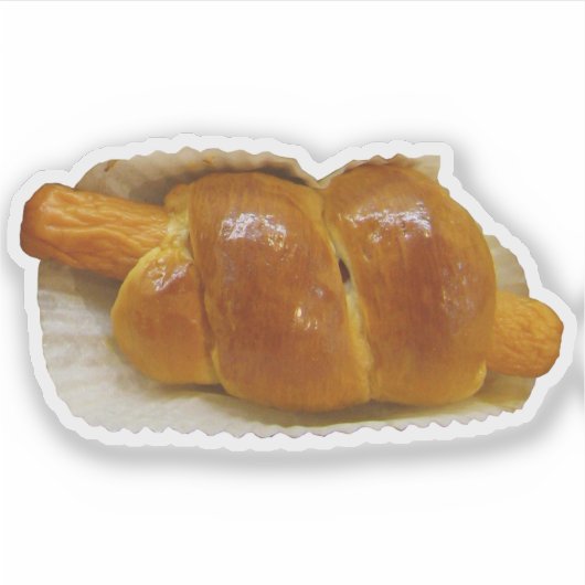 Sticker Gâteau de chien chaud ... Restauration asiatique (Devant)