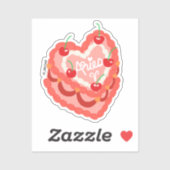 Sticker Gâteau de coeur Aries (Feuille)