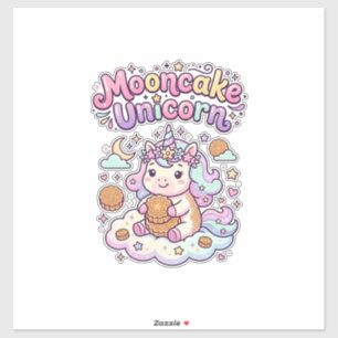 Sticker Gâteau de lune licorne Vêtements charmants licorne