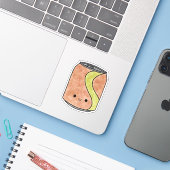 Sticker Gâteau délicieux (Ordinateur portable avec iPhone)