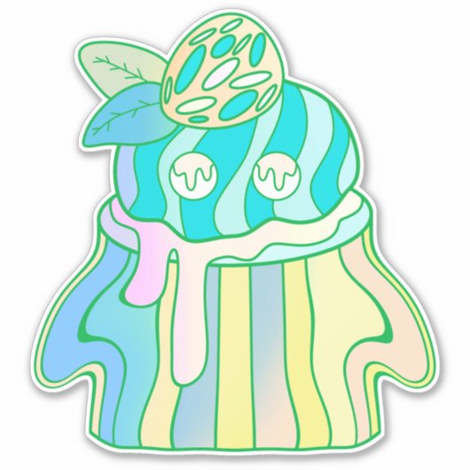 Sticker Gâteau fantôme (Devant)