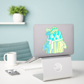 Sticker Gâteau fantôme (Ordinateur portable sur le bureau)
