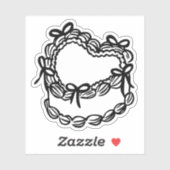 Sticker Gâteau Mariage rétro (Feuille)