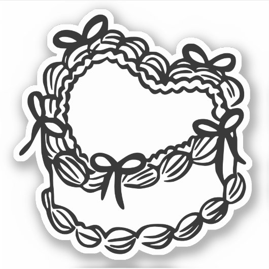 Sticker Gâteau Mariage rétro (Devant)