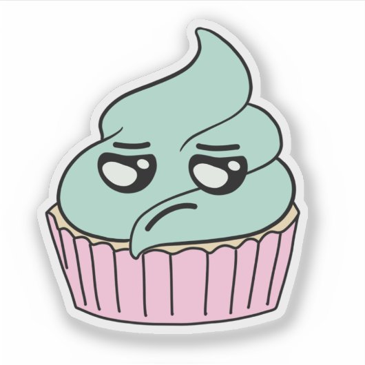 Sticker Gâteau sec sceptique Menthe (Devant)