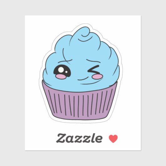 Sticker Gâteau Winky Blue (Feuille)