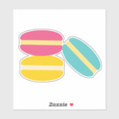Sticker Gâteaux colorés de macaron français (Feuille)