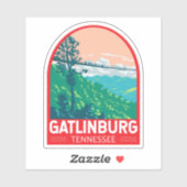Sticker Gatlinburg Tennessee Travel Art Emblem (Feuille)