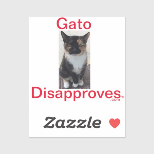 Sticker Gato désapprouve (Feuille)