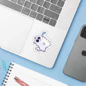 Sticker Gato Gojo 1 (Ordinateur portable avec iPhone)