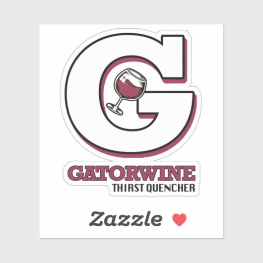 Sticker Gatorwine Funny Cadeau (Feuille)