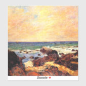 Sticker Gauguin - Rochers et mer, 1886, peinture (Feuille)
