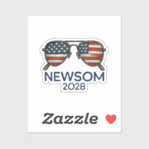 Sticker Gavin Newsom 2028 Pour Lunettes de soleil Présiden