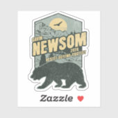 Sticker Gavin Newsom 2028 Résister Protéger Défendre (Feuille)