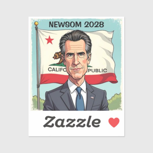 Sticker Gavin Newsom pour le président politique (Feuille)