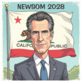 Sticker Gavin Newsom pour le président politique (Recto)