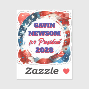 Sticker Gavin Newsom pour le président politique