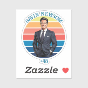 Sticker Gavin Newsom   Vintage #48