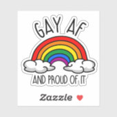 Sticker GAY AF et fier de l'être (Feuille)