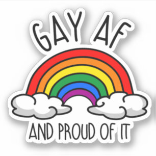 Sticker GAY AF et fier de l'être