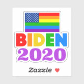 Sticker Gay pride arc-en-ciel Biden 2020 (Feuille)