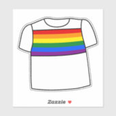 Sticker Gay pride | Chemise arc-en-ciel (Feuille)