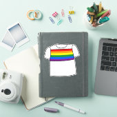 Sticker Gay pride | Chemise arc-en-ciel (Couverture iPad)