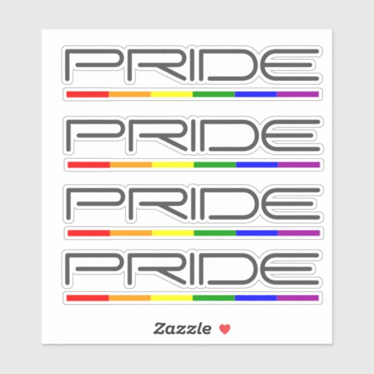 Sticker Gay pride de couleurs de fierté (Feuille)