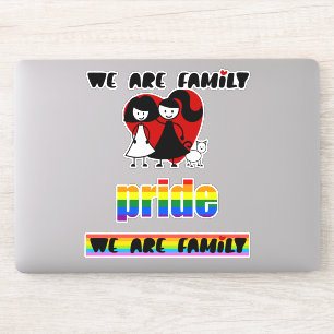 Sticker Gay pride Nous Sommes Famille Deux Femmes Et Un Ch