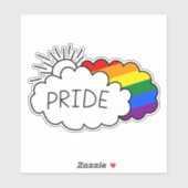 Sticker Gay pride | Nuages de Fierté arc-en-ciel (Feuille)