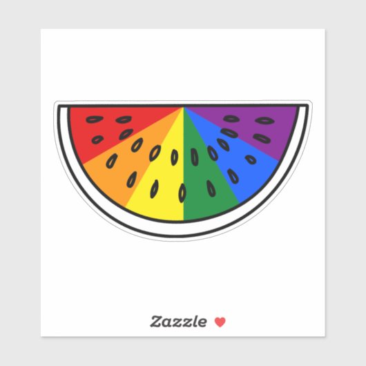 Sticker Gay pride | Pastèque arc-en-ciel (Feuille)