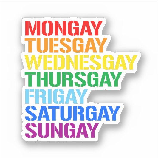 Sticker Gays de la semaine (Devant)