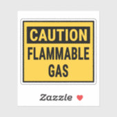 Sticker Gaz inflammable de précaution (Feuille)