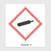 Sticker Gaz sous pression COSHH (Feuille)