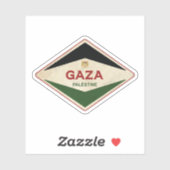 Sticker Gaza Palestine Vintage (Feuille)