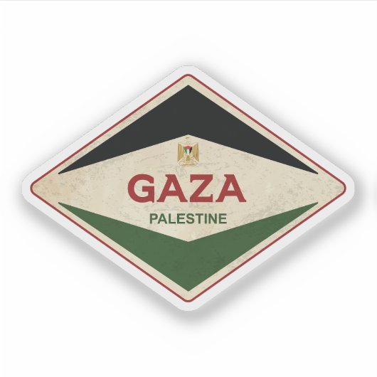 Sticker Gaza Palestine Vintage (Devant)