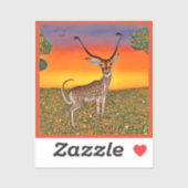 Sticker Gazelle au crépuscule (Feuille)