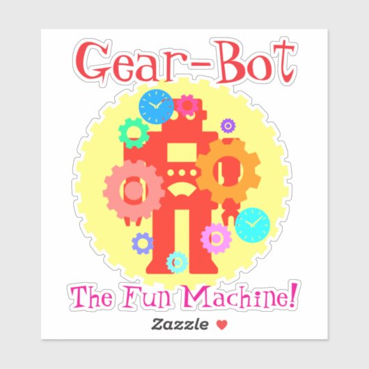 Sticker Gear Robot (Feuille)