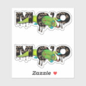 Sticker Gecko à Hawaii (Feuille)