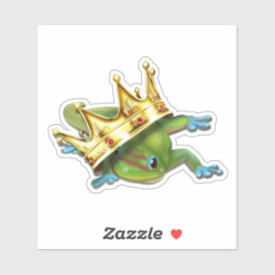 Sticker Gecko avec couronne